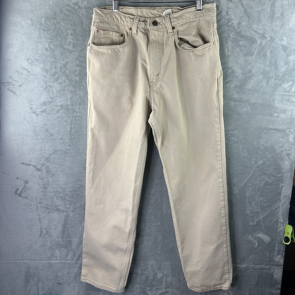 VTG Levi's 550 Orange Tab Jeans Men's 33x32 Tan Relaxed Fit Tapered Leg Made USA